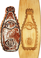 тульский пряник в форме бутылки с логотипом Berrier на 23 февраля